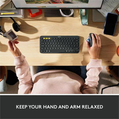 Souris sans fil à boule de commande Logitech ERGO M575 - Contrôle facile par le pouce,