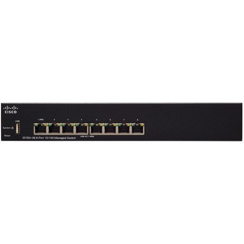 CISCO SF350-08 8PORT 10/100 MANAGED SWITCH REMANUFACTURED