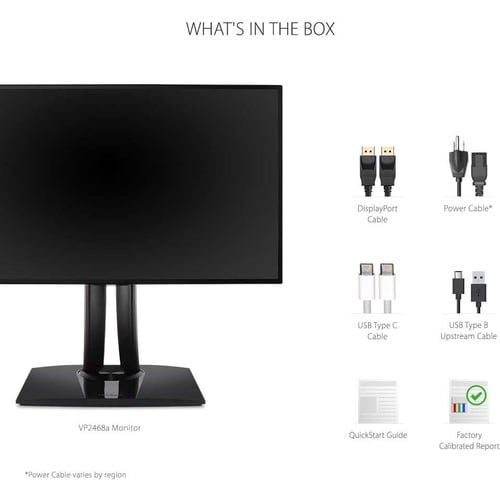 Monitor LED Full HD ViewSonic ColorPro VP2468a de 24" - 16:9 - 23,8" visibles