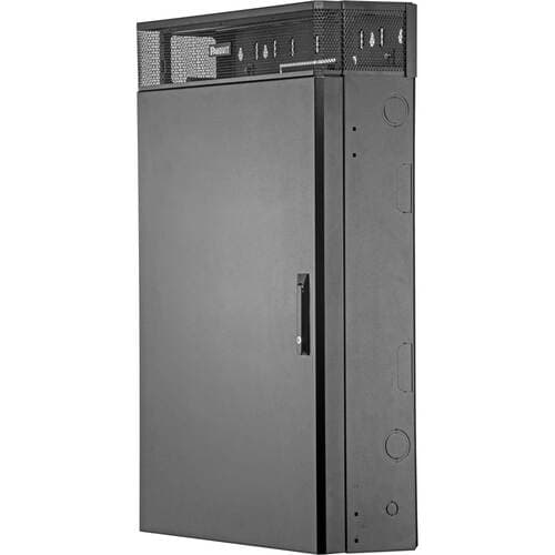 Panduit TrueEdge Vertical Wall Mount Enclosure, 3RU, Black  - MOQ (min