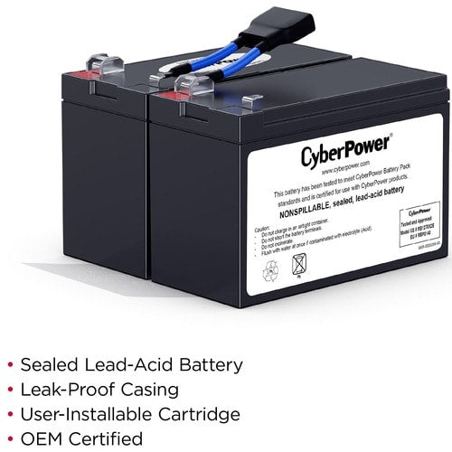 Batterie pour onduleur CyberPower RB1270X2E - 7 000 mAh - 12 V CC