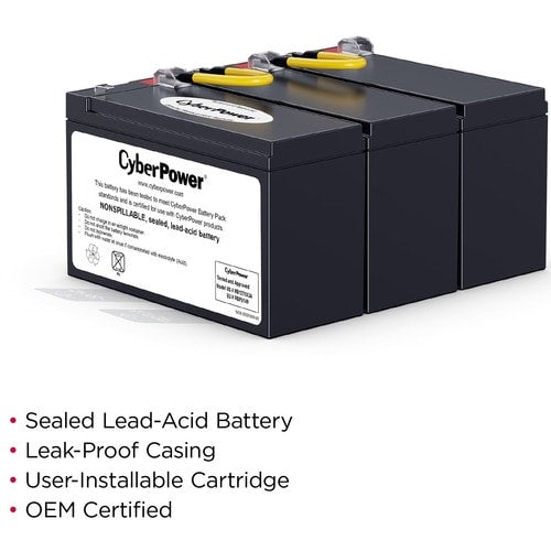 Batterie pour onduleur CyberPower RB1270X3A - 7 000 mAh - 12 V CC
