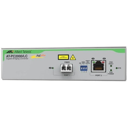 Allied Telesis PoE+ to Fiber Switching Media Converter - Network (RJ