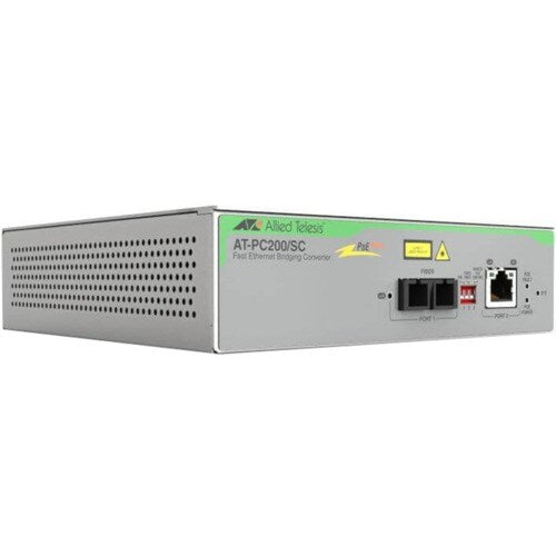 Allied Telesis PoE+ to Fiber Switching Media Converter - Network (RJ