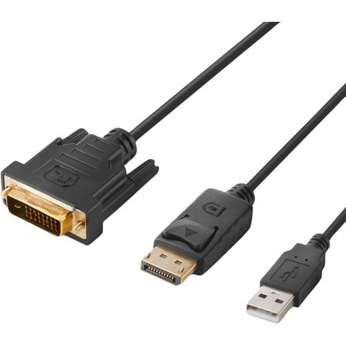 Cable host modular DVI y DP de doble cabezal de Belkin de 1,83 m (6 pies) a 6 pies (1,83 m) DisplayPort