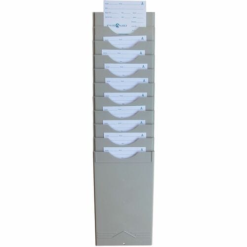 Pyramid 400-10 10 Pocket Time Card Rack - 10 Pocket(s) - 16\" (406.40 mm) Height