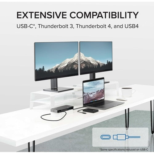 Estación de acoplamiento enchufable Thunderbolt 3 y USB C con