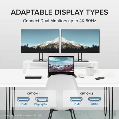 Estación de acoplamiento enchufable Thunderbolt 3 y USB C con