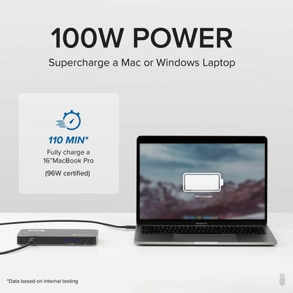 Estación de acoplamiento enchufable Thunderbolt 3 y USB C con