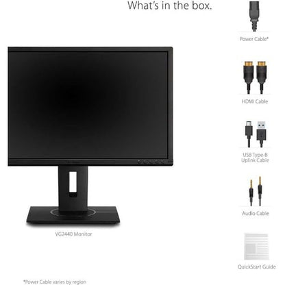 Moniteur LED Full HD ViewSonic Graphic VG2440 24 pouces - 16:9 - Noir