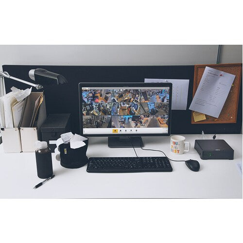 Grabadora compacta AXIS S3008 con conmutador integrado para vigilancia UHD