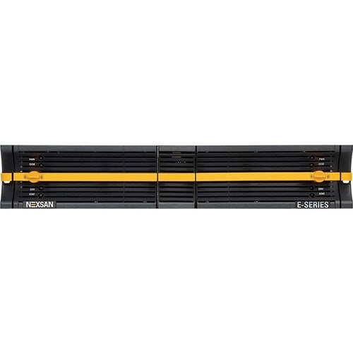 E32F con 16 SSD SATA QLC de 3,84 TB y controlador dual de 16 GB FC