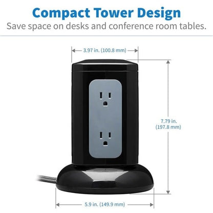 Tripp Lite by Eaton Protect It! TLP606UCTOWER 6-Outlet Surge Suppresso