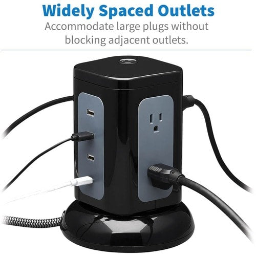 Tripp Lite by Eaton Protect It! TLP606UCTOWER 6-Outlet Surge Suppresso