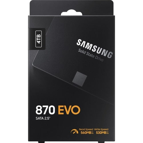Unidad de estado sólido Samsung 870 EVO MZ-77E4T0B/AM de 4 TB - 2,5" interna