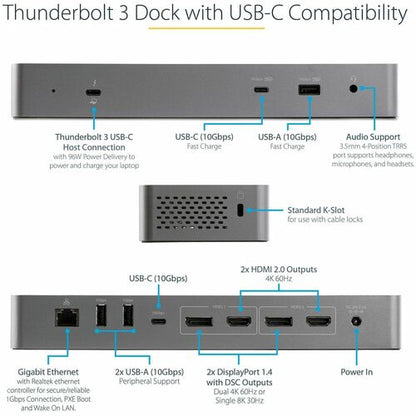 Station d'accueil StarTech.com Thunderbolt avec USB