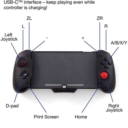 Manette Verbatim Pro avec poignée de console pour une utilisation avec Nintendo Switch