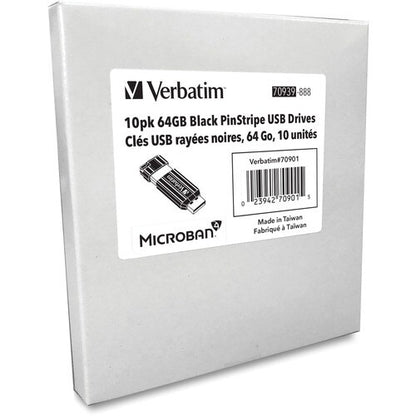 64GB PINSTRIPE USB FLASH DRIVE MULTI 10