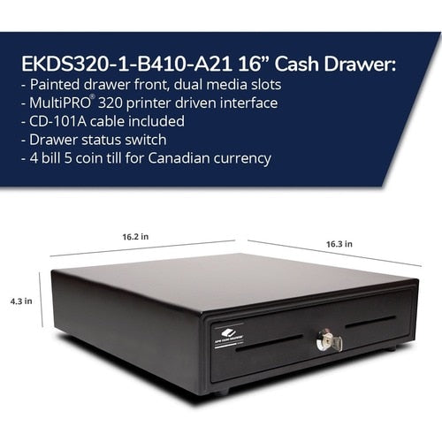apg Entry Level Point of Sale Cash Drawer | Arlo Series EKDS320-1-B410-A21 - USD