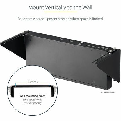 StarTech.com 5U Vertical Wall Mount Rack, 19" Wall Mounting Bracket, O