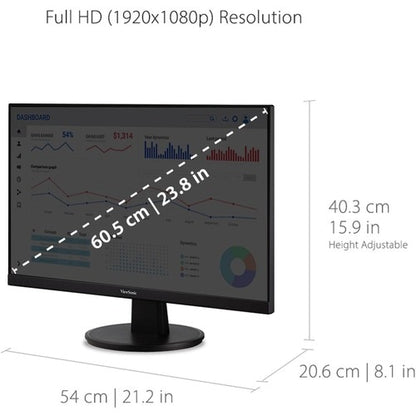 Moniteur LED Full HD ViewSonic Value VA2447-MH 24 pouces - 16:9