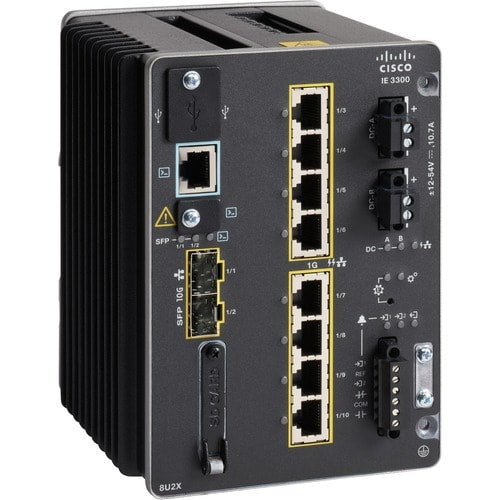 CATALYST IE3300 W/ 8 GE COPPER 4PPOE  2 10G SFP MOD NE