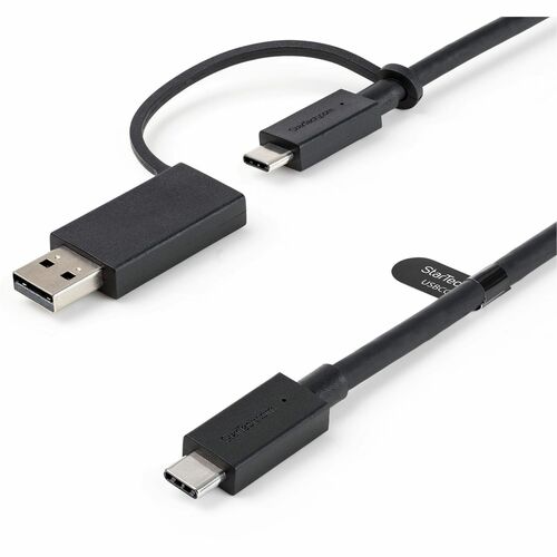 Cable USB-C StarTech.com de 1 m (3 pies) con adaptador USB-A, USB-C a C (10 Gbps/PD)