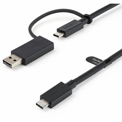 Cable USB-C StarTech.com de 1 m (3 pies) con adaptador USB-A, USB-C a C (10 Gbps/PD)