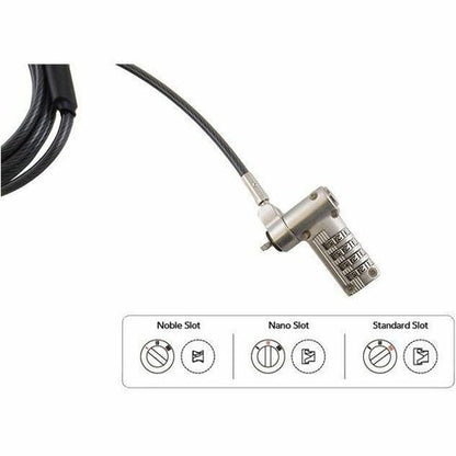 Cerradura de combinación serializada universal CODi 3 en 1 con cabezales de cerradura conmutables (barra en T,