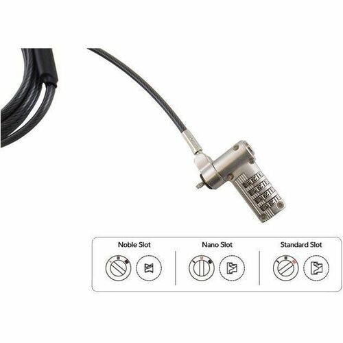 Cerradura de combinación serializada universal CODi 3 en 1 con cabezales de cerradura conmutables (barra en T,