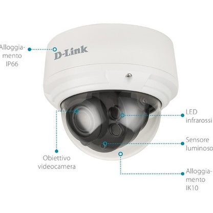 Cámara de red D-Link Vigilance DCS-4618EK HD de 8 megapíxeles - Domo - 98,43 pies (30