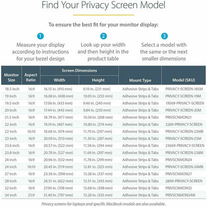 StarTech.com Monitor Privacy Screen for 32 inch Di