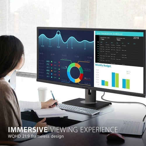 Moniteur LED ViewSonic Graphic VG3456 34" UWQHD - 21:9 - Noir