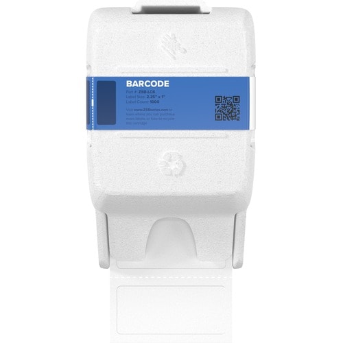 ZSB SERIES LABL CARTRIDGE 2.25X1IN 57X25MM BARCODES 1000LABL