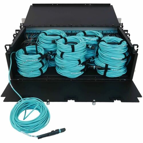 Panel de conexión de fibra precargado Tripp Lite by Eaton N48M-24M8L4-10 - 96 dúplex - 3U de alto - A