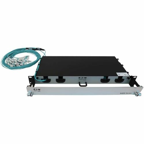 Panneau de fibres préchargé Tripp Lite by Eaton N48M-2L24L-10 - 24 x Duplex - Hauteur 1U - Aqua, Blanc