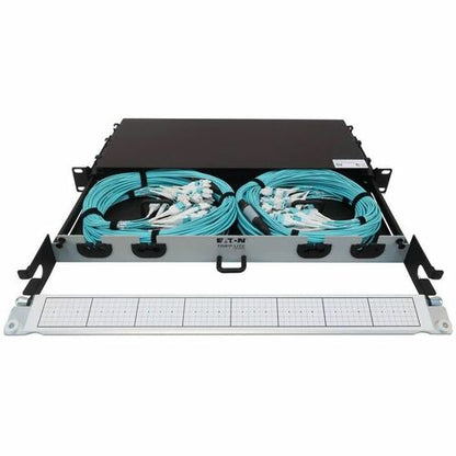 Tripp Lite by Eaton N48M-2L24L-20 Preloaded Fiber Panel - 24 x Duplex - 1U High - Aqua, Wh