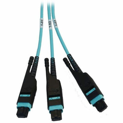 Panel de fibra precargado Tripp Lite by Eaton N48M-2M3X8M-20 - 1U de alto - Aqua, negro