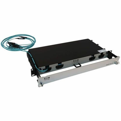 Panel de fibra precargado Tripp Lite by Eaton N48M-2M3X8M-20 - 1U de alto - Aqua, negro