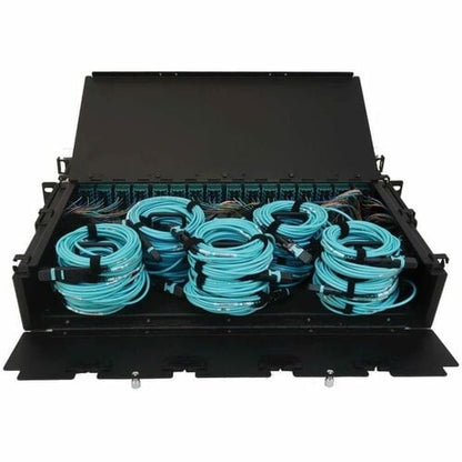Panel de conexión de fibra precargado Tripp Lite by Eaton N48M-32M8L4-03 - 128 x dúplex - 2U de alto -