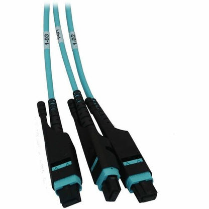 Panneau fibre optique préchargé Tripp Lite by Eaton N48M-4M3X8M-10 – Hauteur 1U – Aqua – 19"