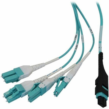 Panel de fibra precargado Tripp Lite by Eaton N48M-4M8L4-10 - 4 dúplex - 1U de alto - Aqua - 19