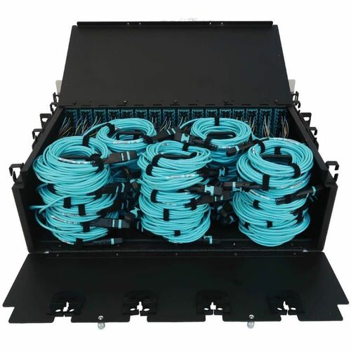Panel de conexión de fibra precargado Tripp Lite by Eaton N48M-64M8L4-03 - 256 x dúplex - 3U de alto -