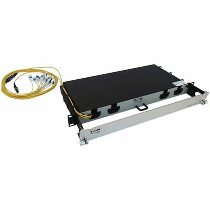 Panel de fibra precargado Tripp Lite by Eaton N48S-2M24L12-10 - 12 x dúplex - 1U de alto - Aqua,