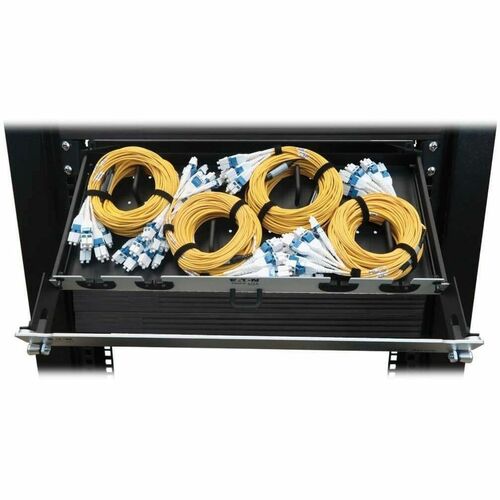 Panel de fibra precargado Tripp Lite by Eaton N48S-4L16L-10 - 4 x dúplex - 1U de alto - Amarillo -
