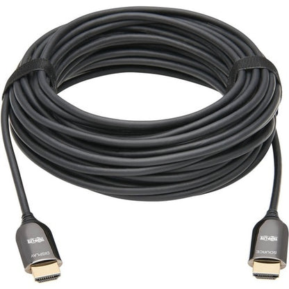 Cable de fibra óptica activo HDMI P568F-15M-8K6 de Tripp Lite by Eaton, M/M, negro, 15 m (49 pies)