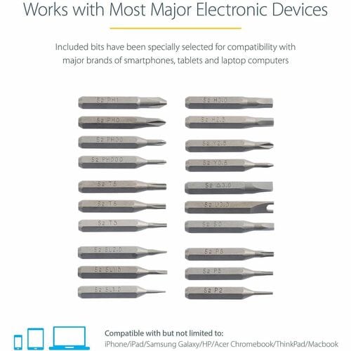StarTech.com 20-Bit Electric Precision Screwdriver Set