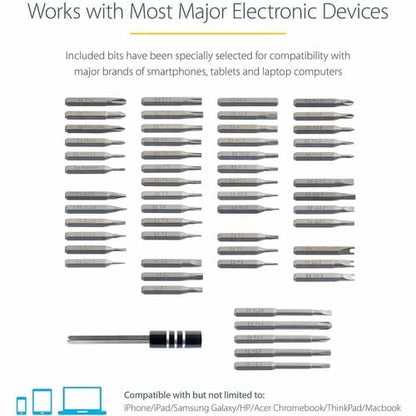 StarTech.com 55-Bit Electric Precision Screwdriver Set