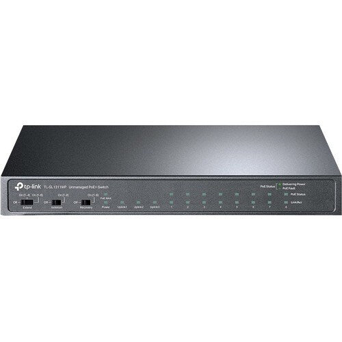 SWITCH DE 11 PUERTOS, 8 PUERTOS POE+10/100 MBPS, PUERTOS RJ45, 2 GB, PUERTOS RJ45