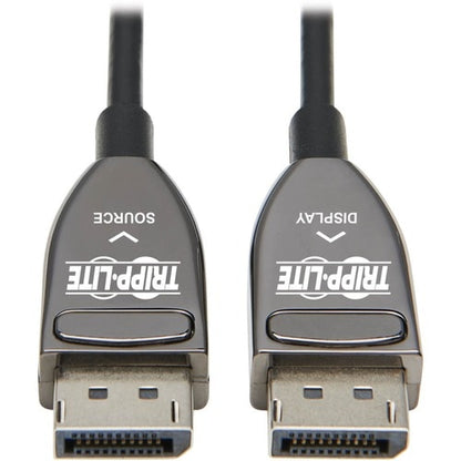 Cable de fibra óptica activo DisplayPort P580F3-30M-8K6 de Tripp Lite by Eaton, M/M, negro, 30